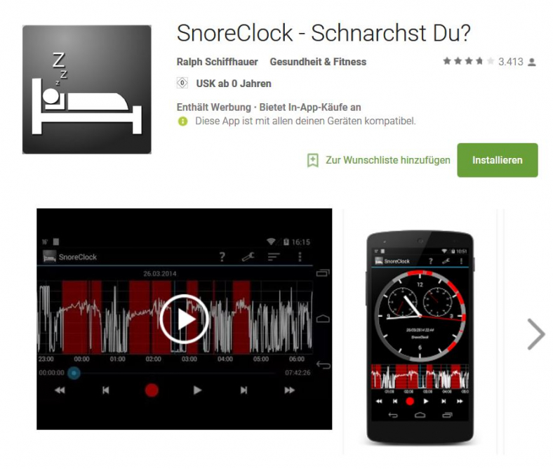 Schnarch-App snoreclock-2